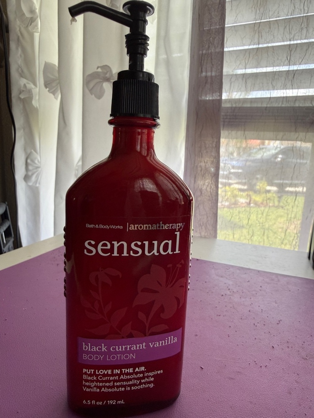 Bath & Body Works Deep Red Glass Fragrance Bottle
